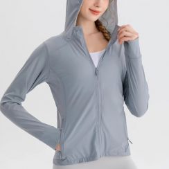 Wholesale Womens Lightweight Long Sleeve Fitness Top for Summer UV Protection