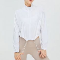 Women Ice Silk Sunscreen Outdoor UV Protection Coat With Zipper