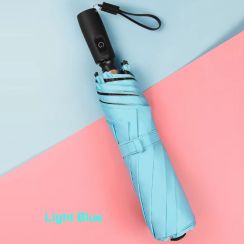 USB Charging Fan Manual Open and Close Folding Umbrella