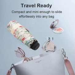 Ultralight Portable SPF 99% UV Protection Retractable Hidden Handle 5 Fold Umbrella