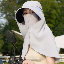 Womens Large Brim Sun Hat with Neck Protection