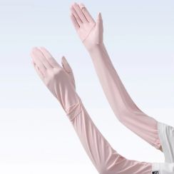 Full Finger Arm Length Women Car Driving Anti Sunshine Gloves and Sleeves