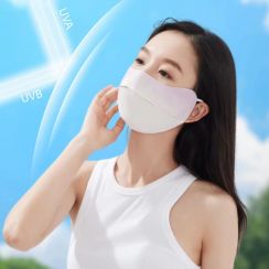 High Looking Womens Gradient Color Ice Silk Sunscreen Mask